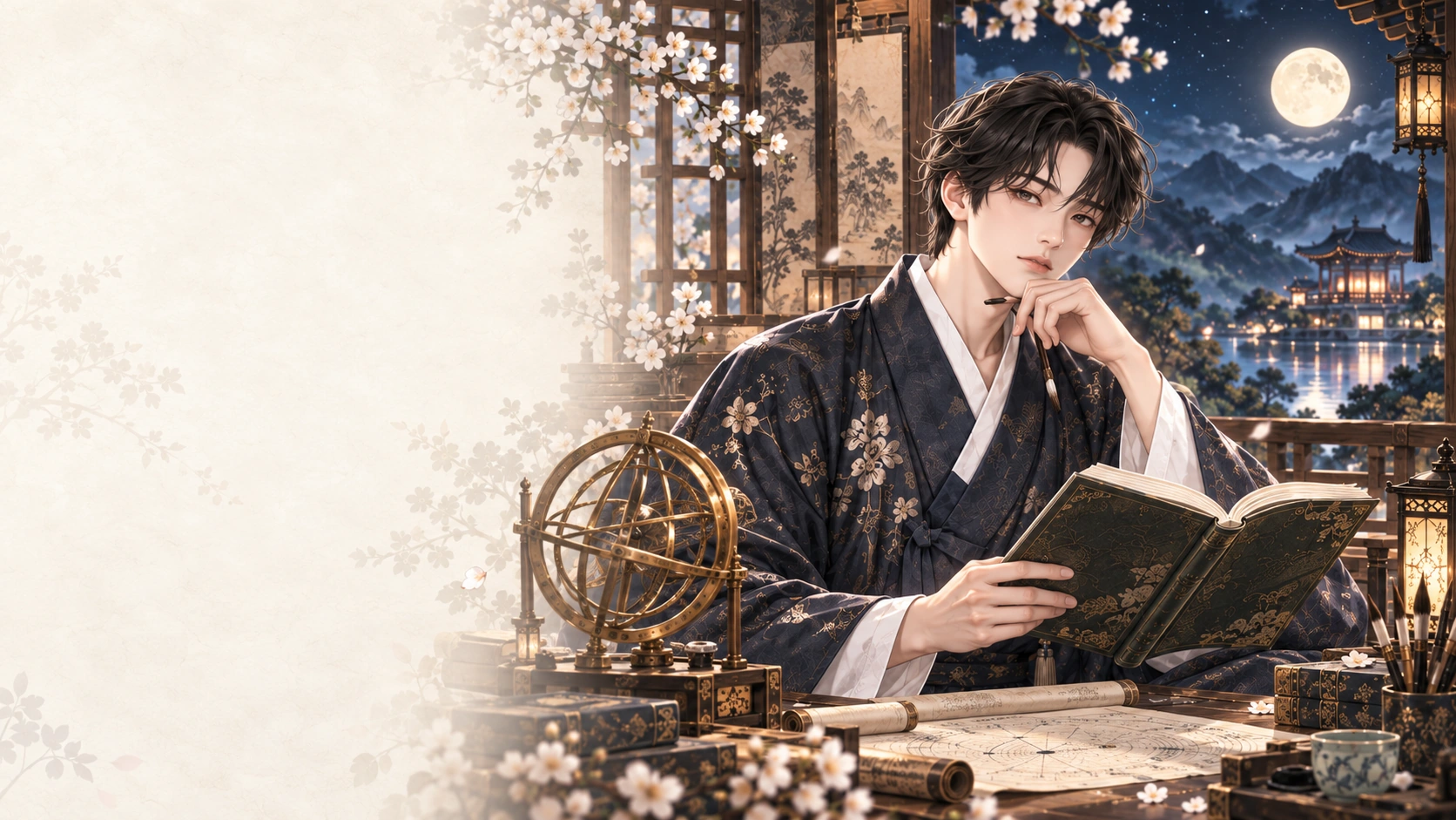 시운 도령이 책과 함께 맞이하는 사주페이퍼 기록실